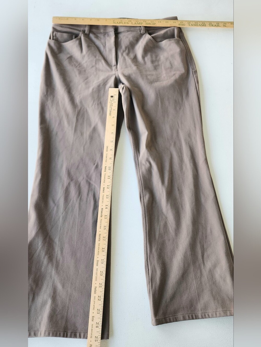 Theory Neutral Taupe Flare Pants - Picture 14 of 16